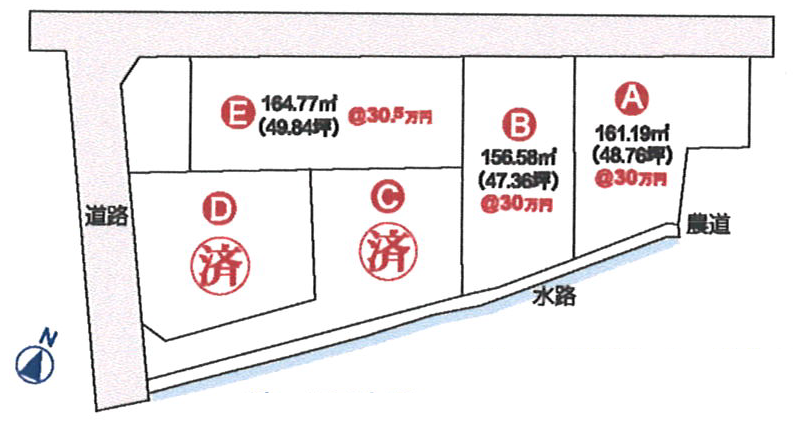 サンタウン福井Ⅱ(高知市福井町) 区画図 サンタウン福井Ⅱ(高知市福井町) 区画図