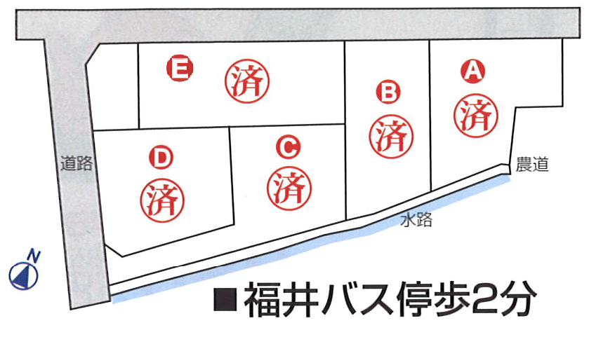 サンタウン福井Ⅱ(高知市福井町) 区画図 サンタウン福井Ⅱ(高知市福井町) 区画図