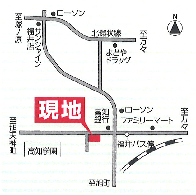 サンタウン福井Ⅱ(高知市福井町) 案内図 サンタウン福井Ⅱ(高知市福井町) 案内図